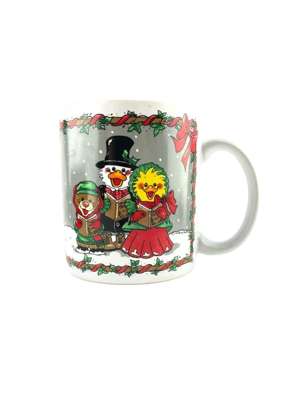 Suzy's Zoo Christmas Mug CAROLERS Ollie Marmot Jack Quacker Suzy Ducken